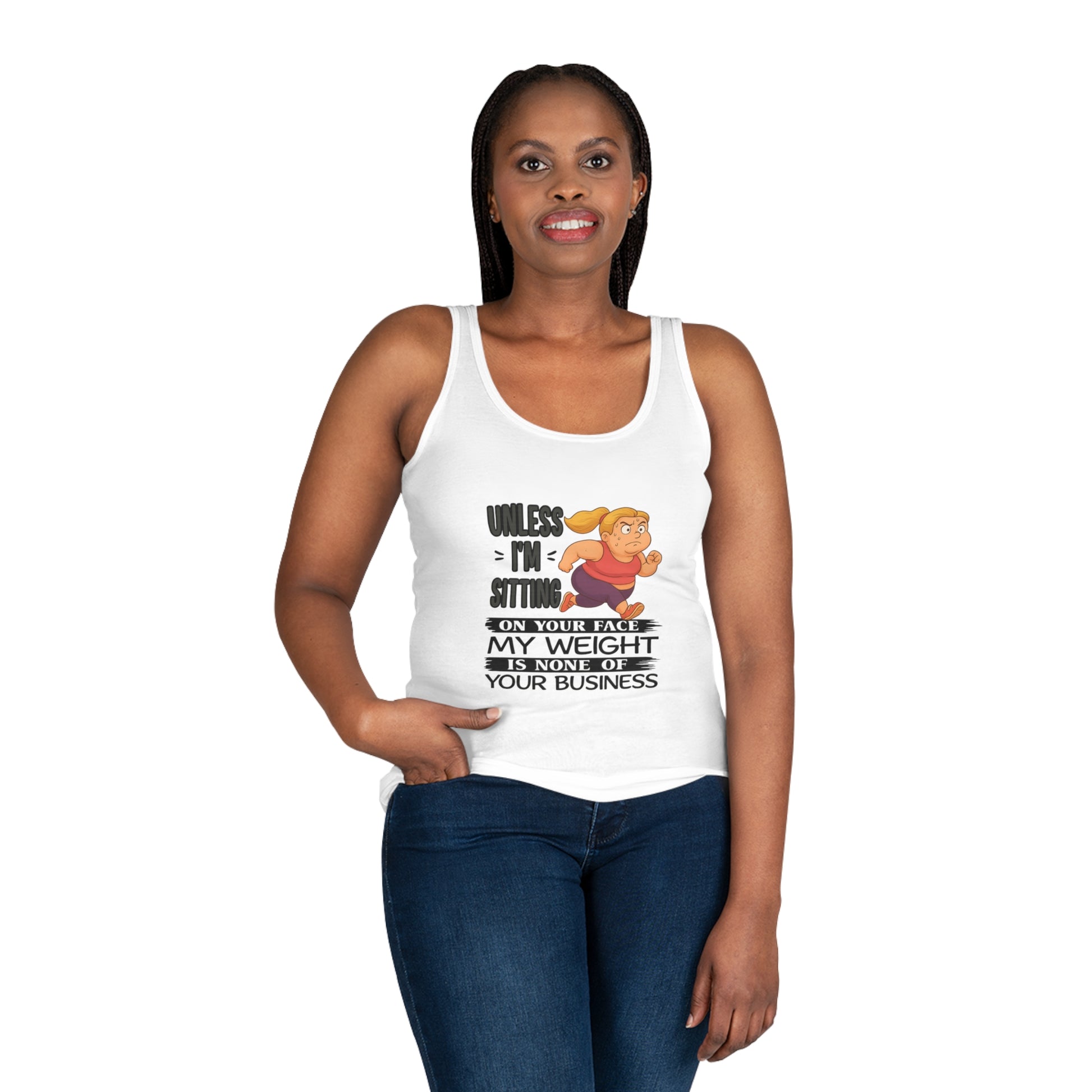 Humorous Women's Tank Top - Funny Fitness Tee, Body Positive Apparel, Workout Gear, Gift for Gym Lovers, Summer Fashion