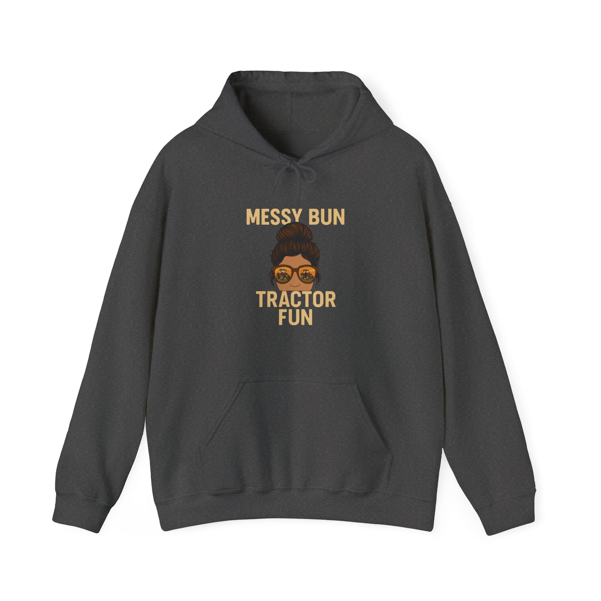 Messy Bun Mom Hoodie - Unisex Heavy Blend™ Hooded Sweatshirt, Gift for Moms, Fun Casual Wear, Comfortable Lounge Hoodie, Everyday Fashion