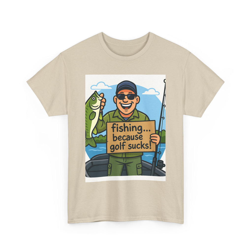 Fishing Humor Tee - Unisex Heavy Cotton T-Shirt, Funny Fishing Shirt, Gift for Fisherman, Outdoor Apparel, Father's Day Gift