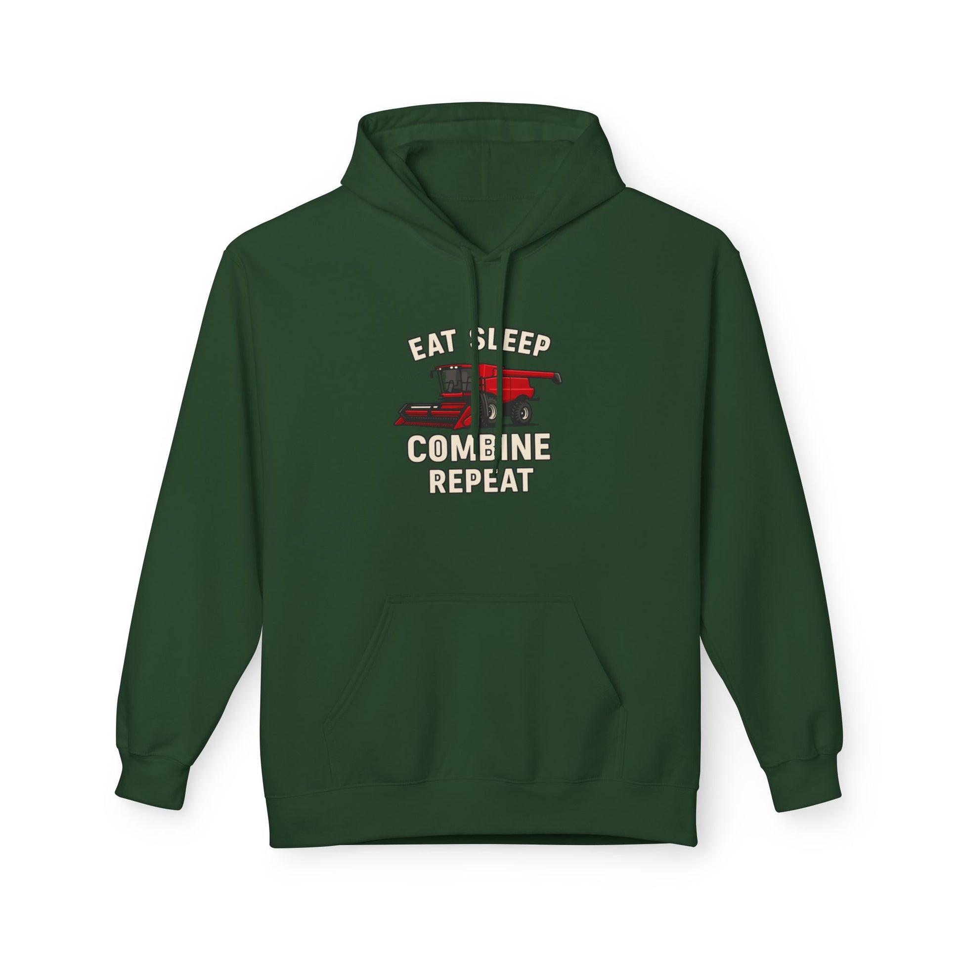 Eat, Sleep, Combine, Repeat Fleece Hoodie | Cozy Unisex Sweatshirt for Fans | Perfect for Relaxing, Gifting, or Everyday Wear