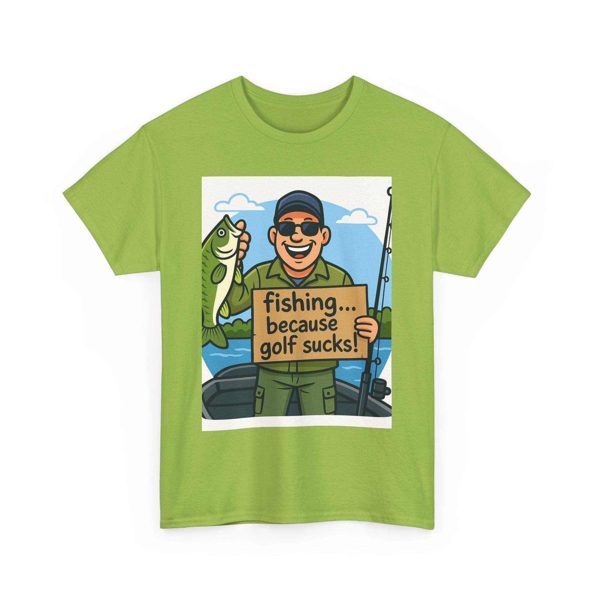 Fishing Humor Tee - Unisex Heavy Cotton T-Shirt, Funny Fishing Shirt, Gift for Fisherman, Outdoor Apparel, Father's Day Gift