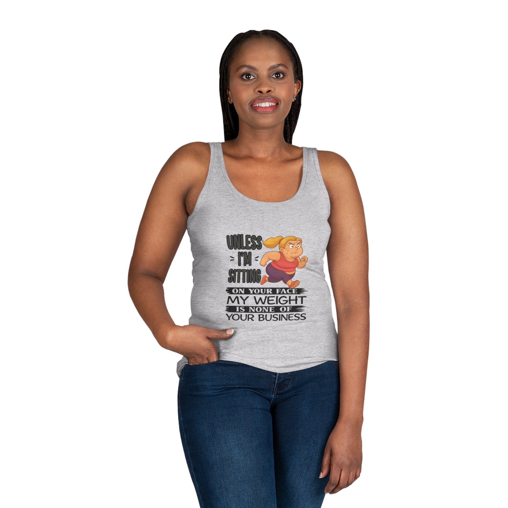 Humorous Women's Tank Top - Funny Fitness Tee, Body Positive Apparel, Workout Gear, Gift for Gym Lovers, Summer Fashion