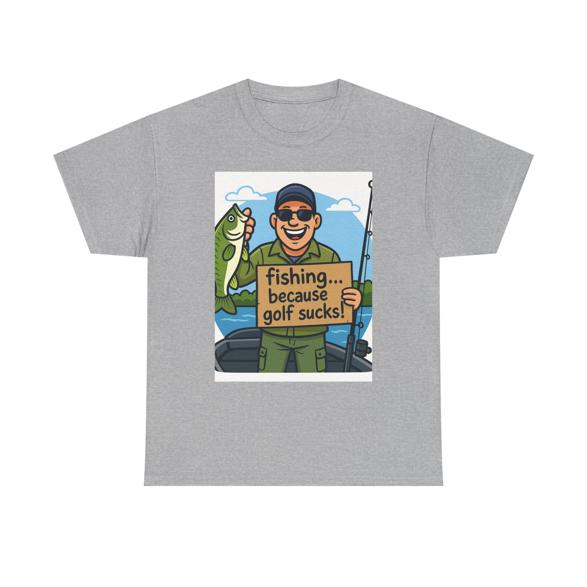 Fishing Humor Tee - Unisex Heavy Cotton T-Shirt, Funny Fishing Shirt, Gift for Fisherman, Outdoor Apparel, Father's Day Gift