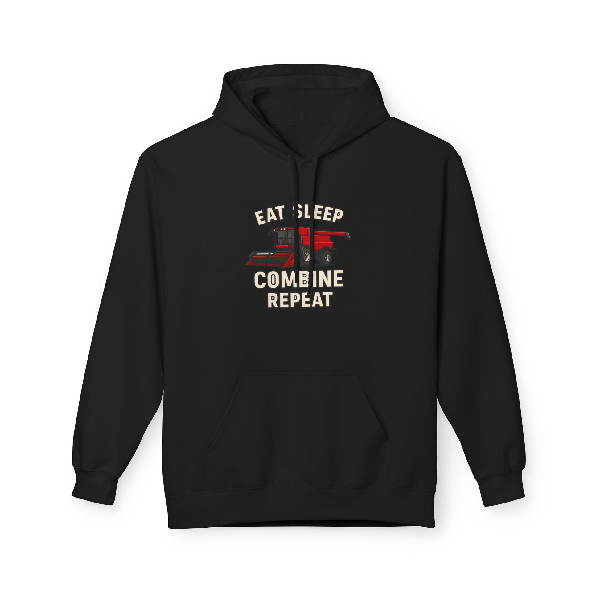 Eat, Sleep, Combine, Repeat Fleece Hoodie | Cozy Unisex Sweatshirt for Fans | Perfect for Relaxing, Gifting, or Everyday Wear