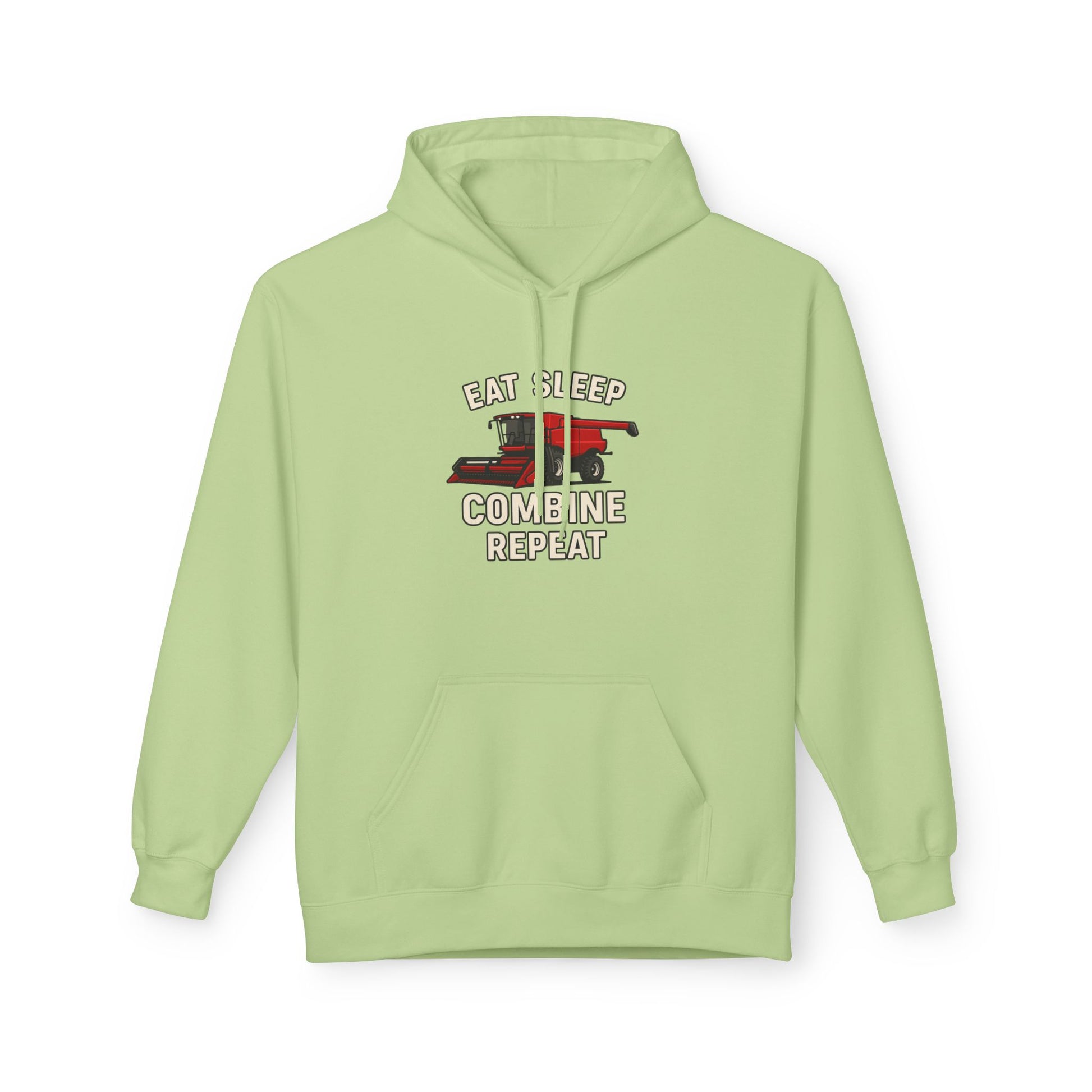 Eat, Sleep, Combine, Repeat Fleece Hoodie | Cozy Unisex Sweatshirt for Fans | Perfect for Relaxing, Gifting, or Everyday Wear