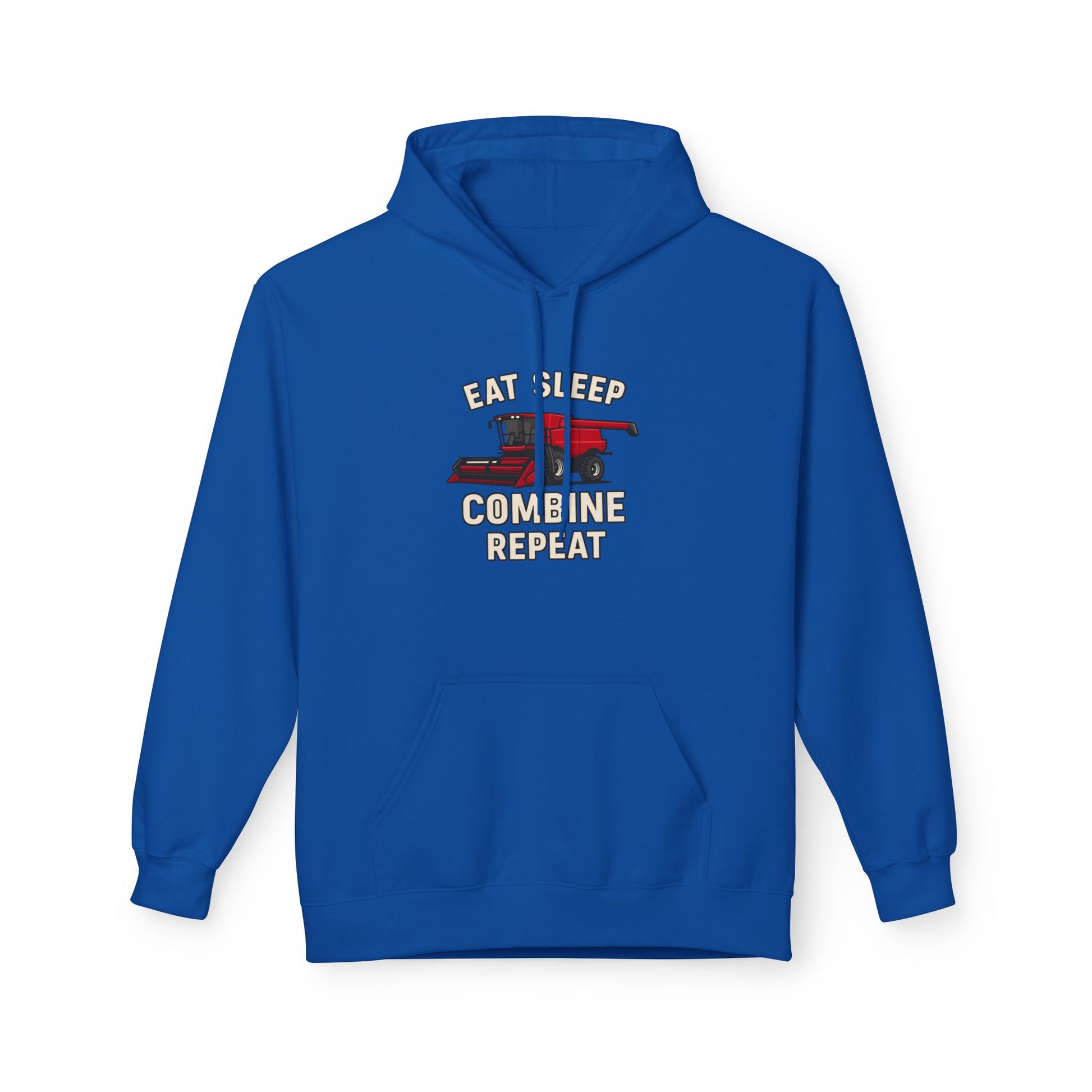 Eat, Sleep, Combine, Repeat Fleece Hoodie | Cozy Unisex Sweatshirt for Fans | Perfect for Relaxing, Gifting, or Everyday Wear
