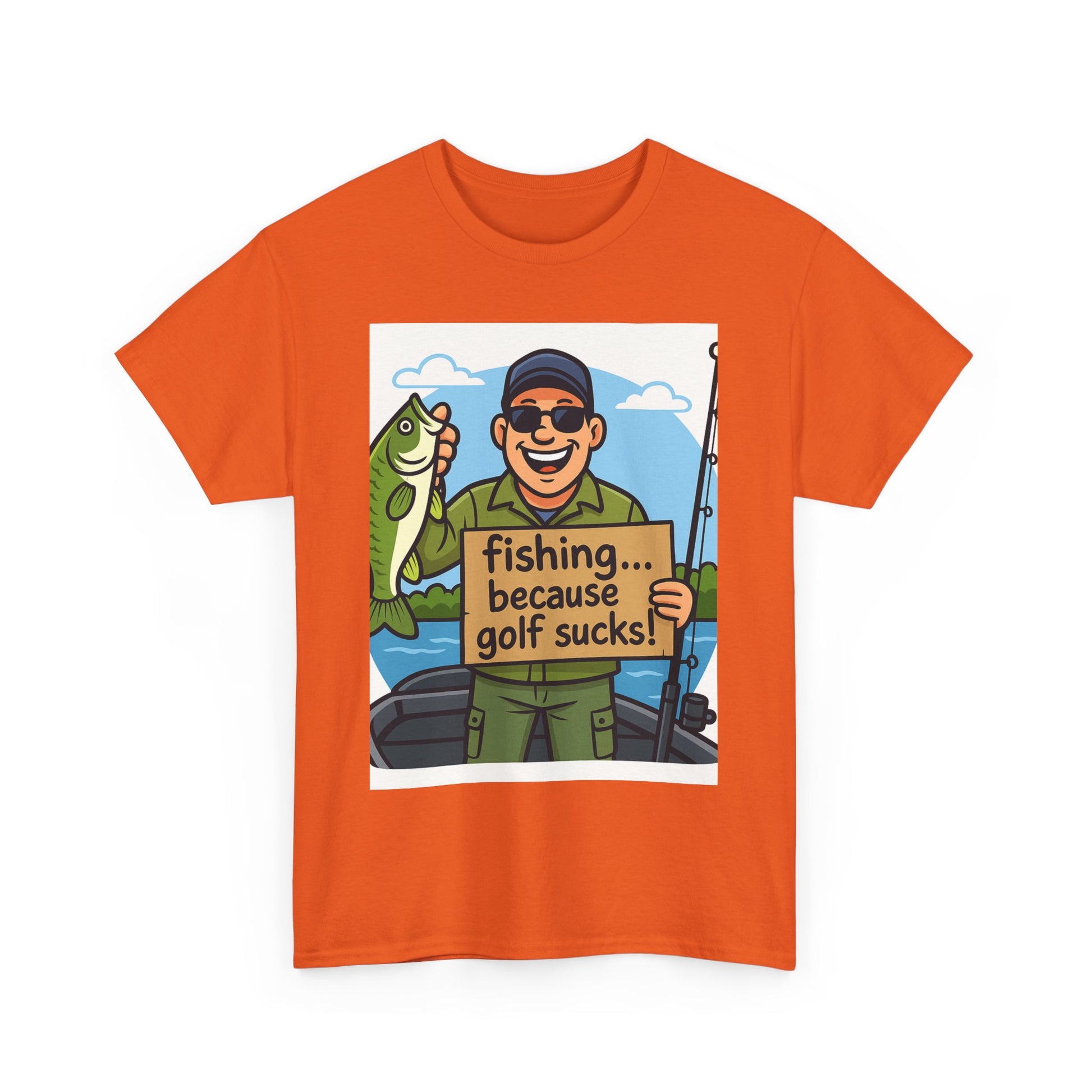 Fishing Humor Tee - Unisex Heavy Cotton T-Shirt, Funny Fishing Shirt, Gift for Fisherman, Outdoor Apparel, Father's Day Gift