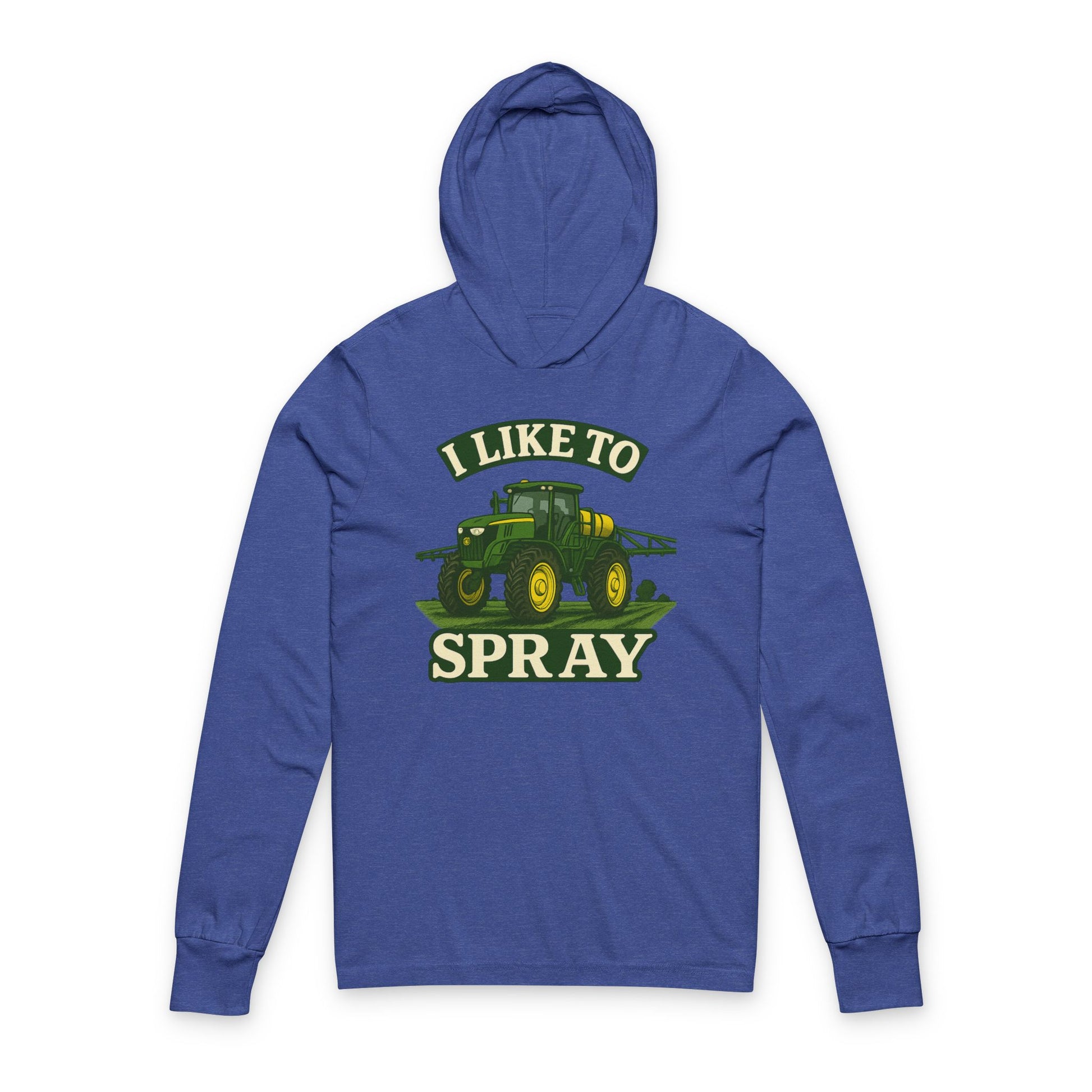 John Deere Spraying Hoodie, Unisex Hooded Long Sleeve Tee, Farm Life Apparel, Agriculture Style, Perfect Gift for Farmers