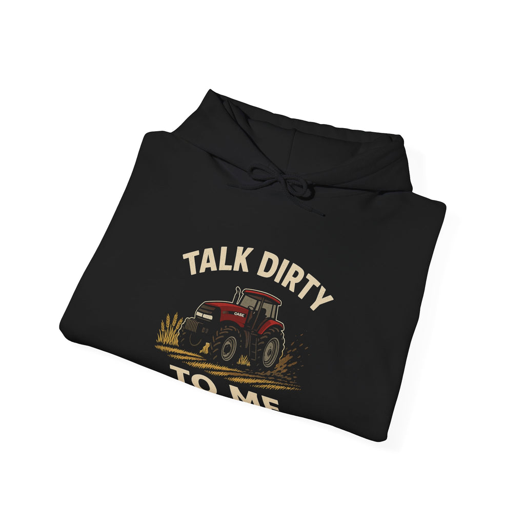 Tractor Lover's Hooded Sweatshirt - Talk Dirty To Me - Cozy Farm Style, Unisex Gift, Comfortable Hoodie, Agriculture Apparel, Perfect [...]