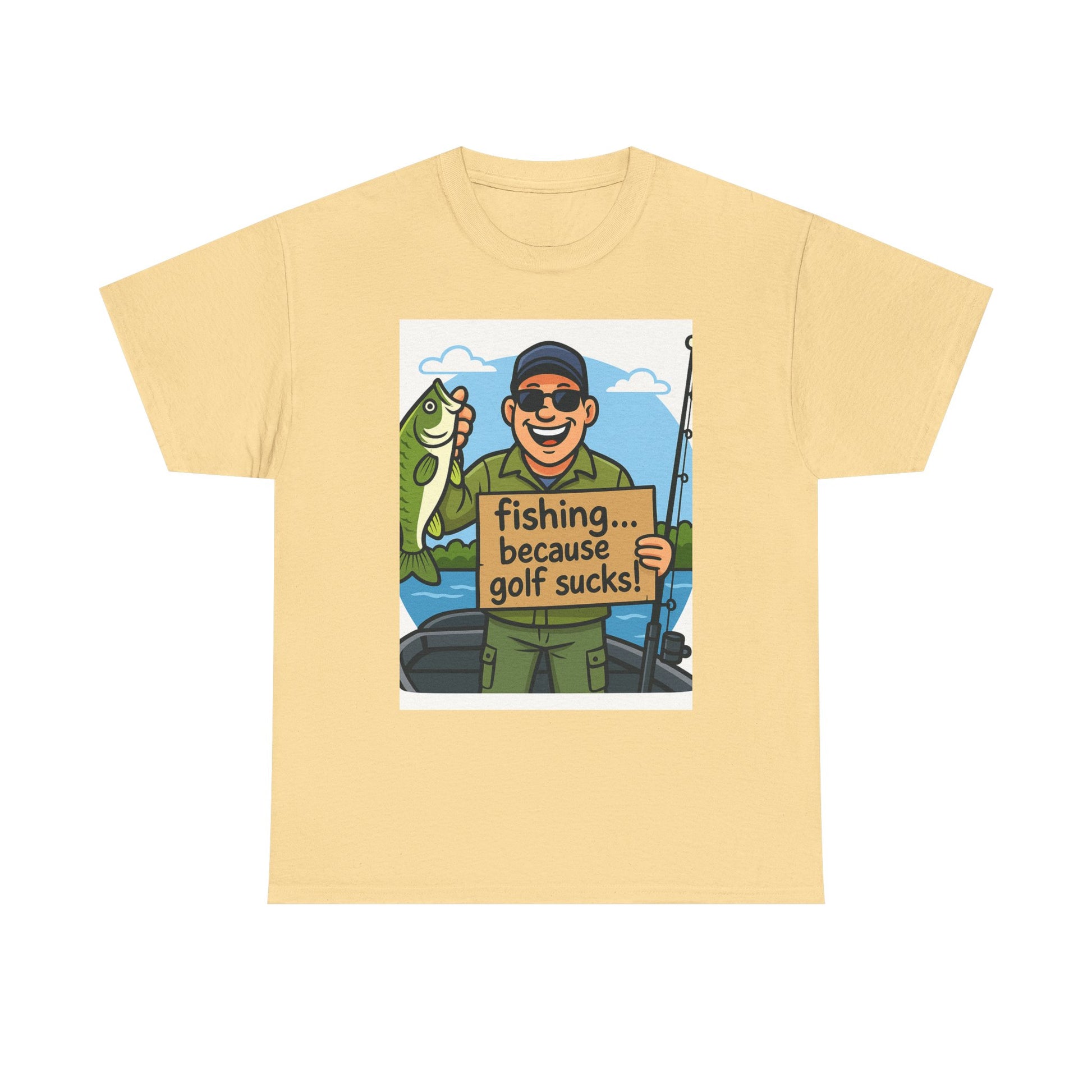 Fishing Humor Tee - Unisex Heavy Cotton T-Shirt, Funny Fishing Shirt, Gift for Fisherman, Outdoor Apparel, Father's Day Gift