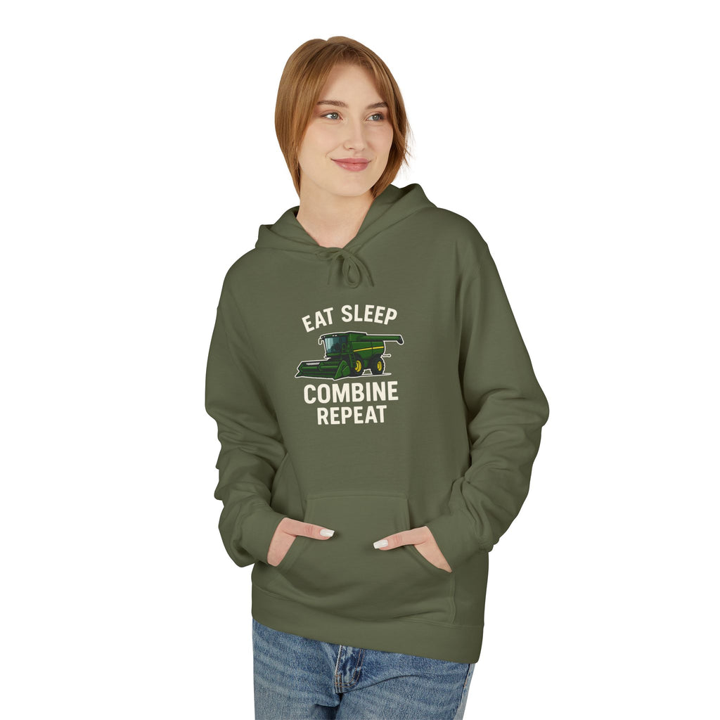 Cozy Farm Life Hoodie, Eat Sleep Combine Repeat Sweatshirt, Agricultural Apparel for Farmers, Perfect Gift for Harvest Season, Casual [...]