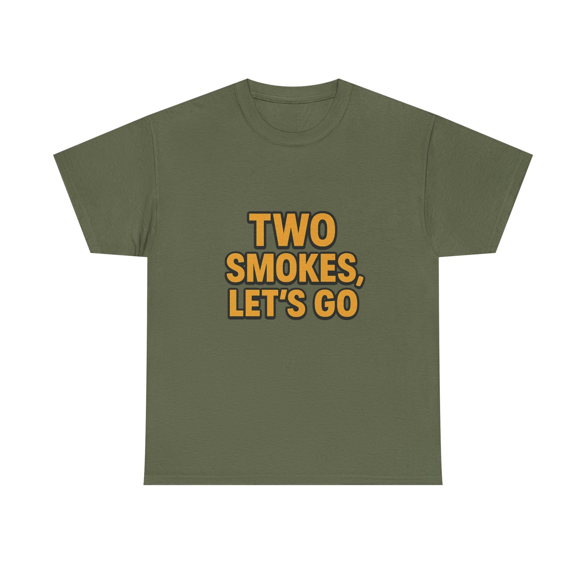 Playful Unisex Cotton Tee - 'Two Smokes, Let's Go' - Casual Wear, Gift for Smokers, Relaxed Fit, Everyday Style, Streetwear Essential