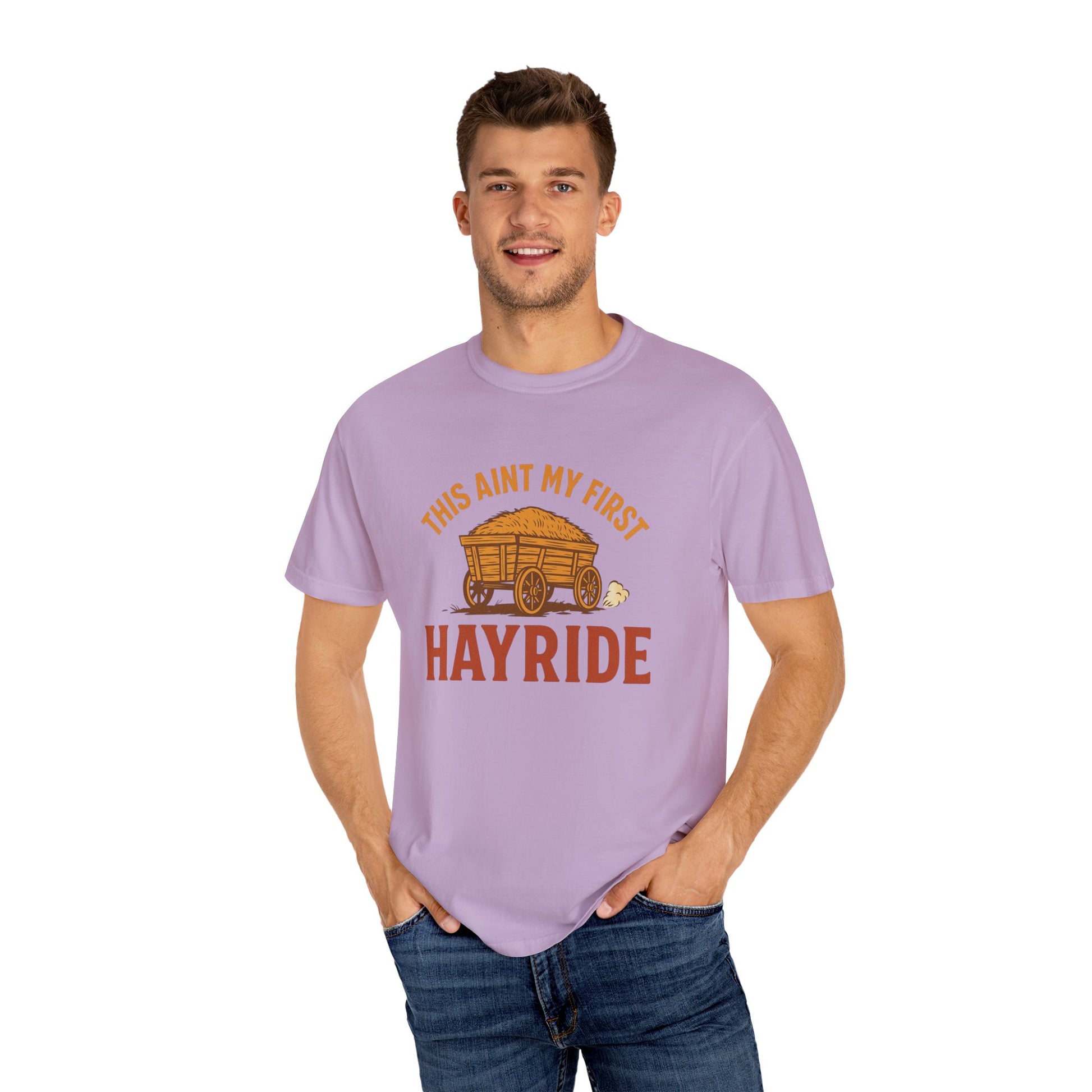 Hayride T-Shirt, Unisex Garment-Dyed Tee with Fun Quote, Perfect for Fall Festivities, County Fairs, and Cozy Gatherings, Great Gift Idea
