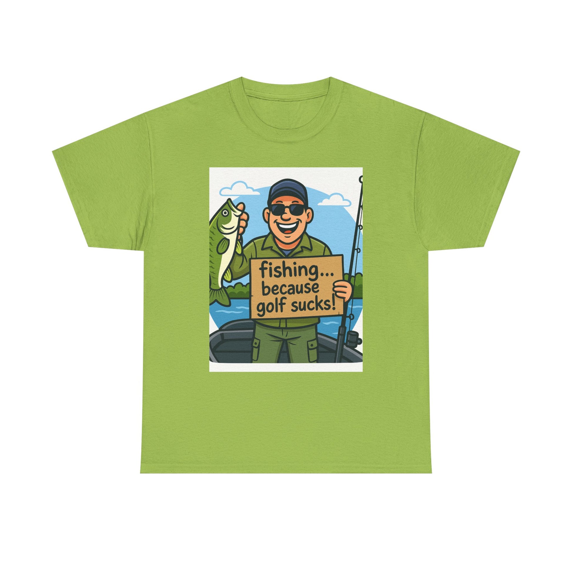 Fishing Humor Tee - Unisex Heavy Cotton T-Shirt, Funny Fishing Shirt, Gift for Fisherman, Outdoor Apparel, Father's Day Gift