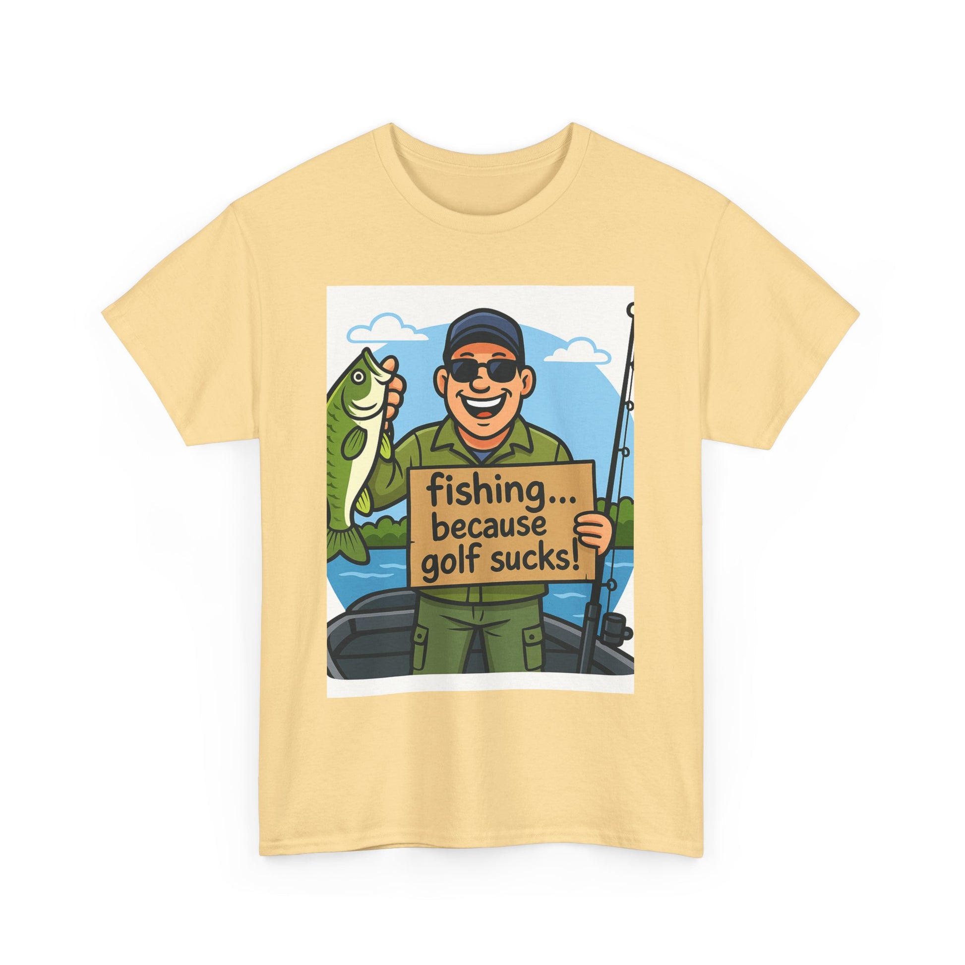 Fishing Humor Tee - Unisex Heavy Cotton T-Shirt, Funny Fishing Shirt, Gift for Fisherman, Outdoor Apparel, Father's Day Gift