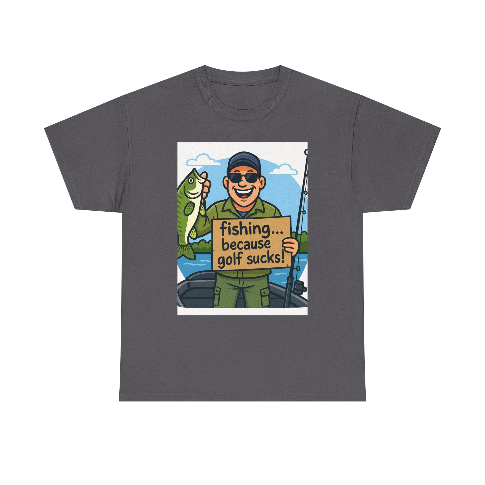 Fishing Humor Tee - Unisex Heavy Cotton T-Shirt, Funny Fishing Shirt, Gift for Fisherman, Outdoor Apparel, Father's Day Gift