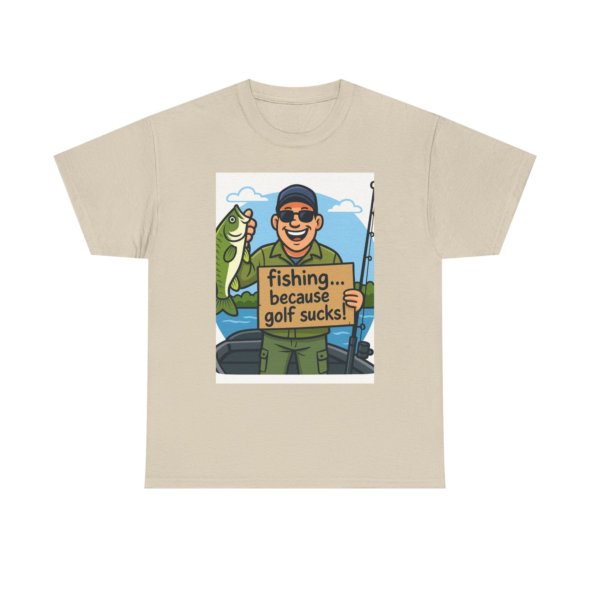 Fishing Humor Tee - Unisex Heavy Cotton T-Shirt, Funny Fishing Shirt, Gift for Fisherman, Outdoor Apparel, Father's Day Gift