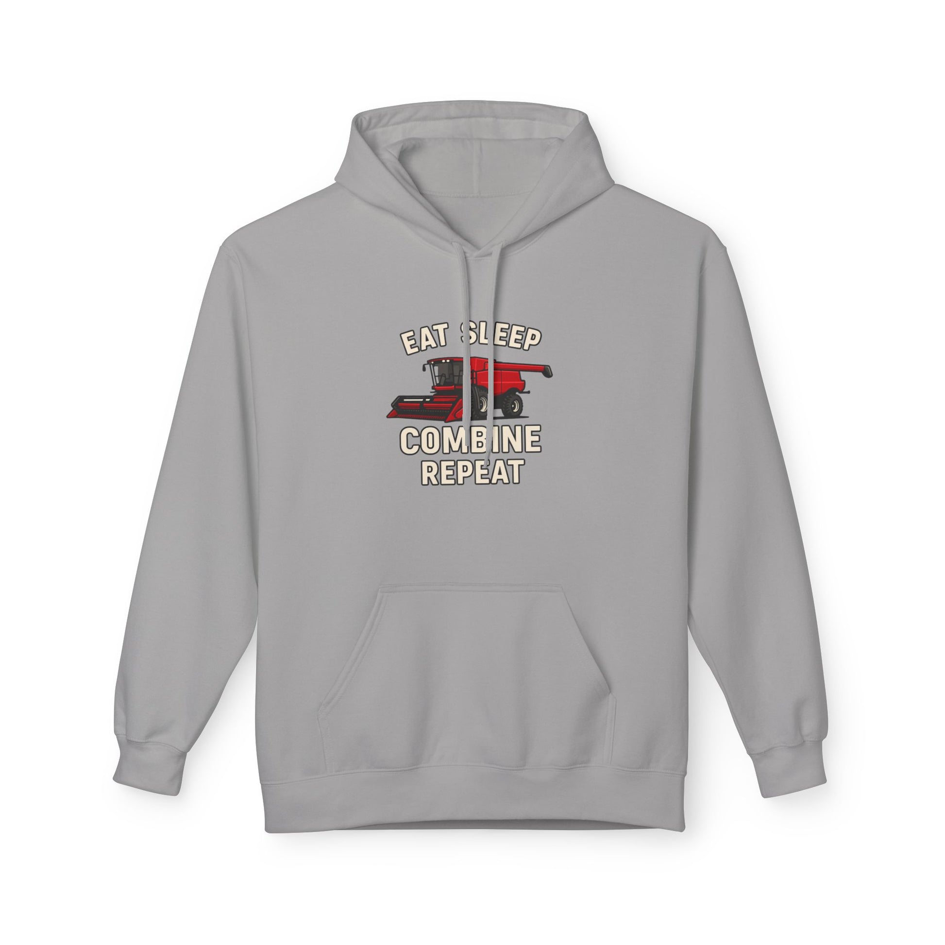 Eat, Sleep, Combine, Repeat Fleece Hoodie | Cozy Unisex Sweatshirt for Fans | Perfect for Relaxing, Gifting, or Everyday Wear
