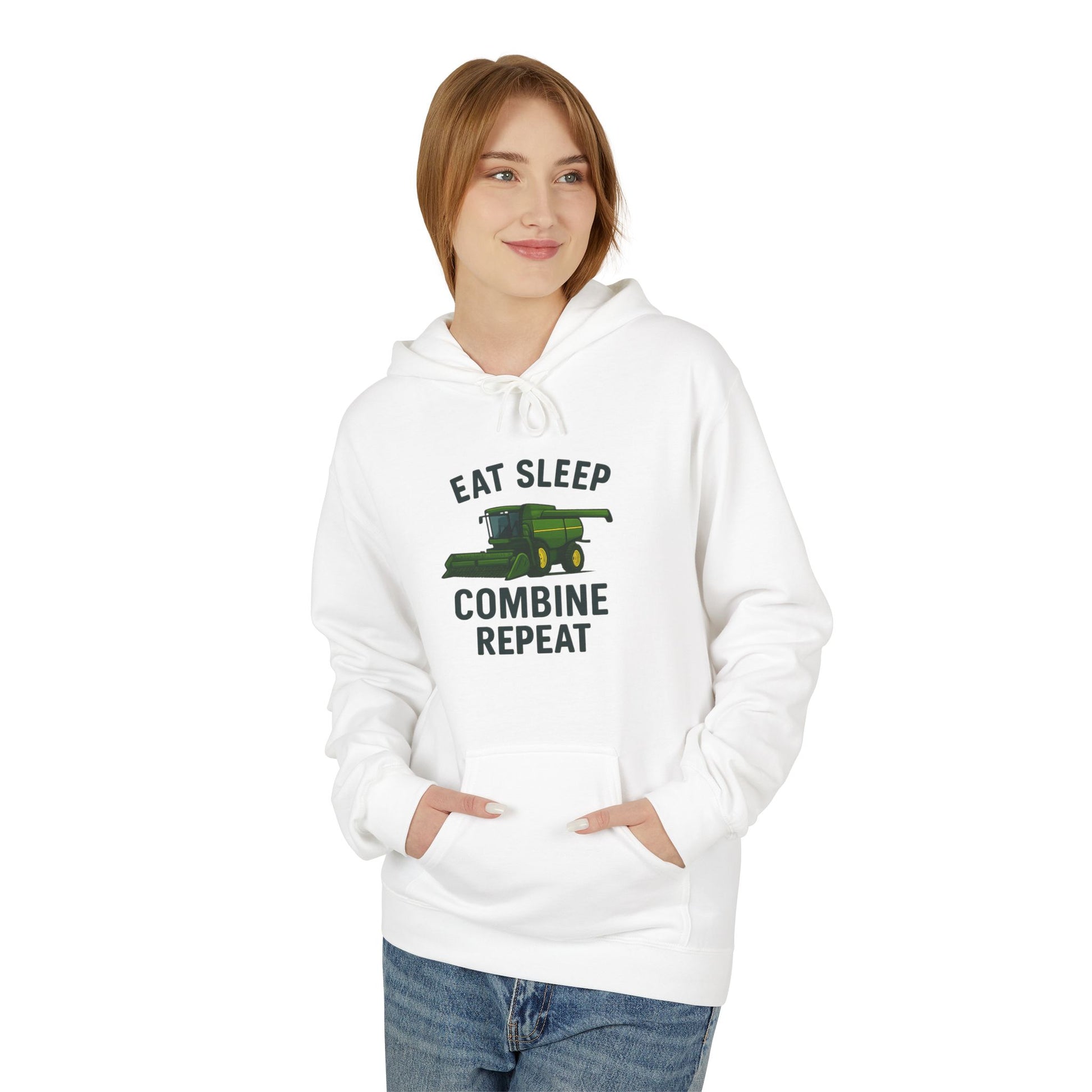 Eat Sleep Combine Repeat Hoodie | Unisex Farm Hoodie, Funny Agriculture Sweatshirt, Gift for Farmers, Cozy Hoodie, Country Life Apparel