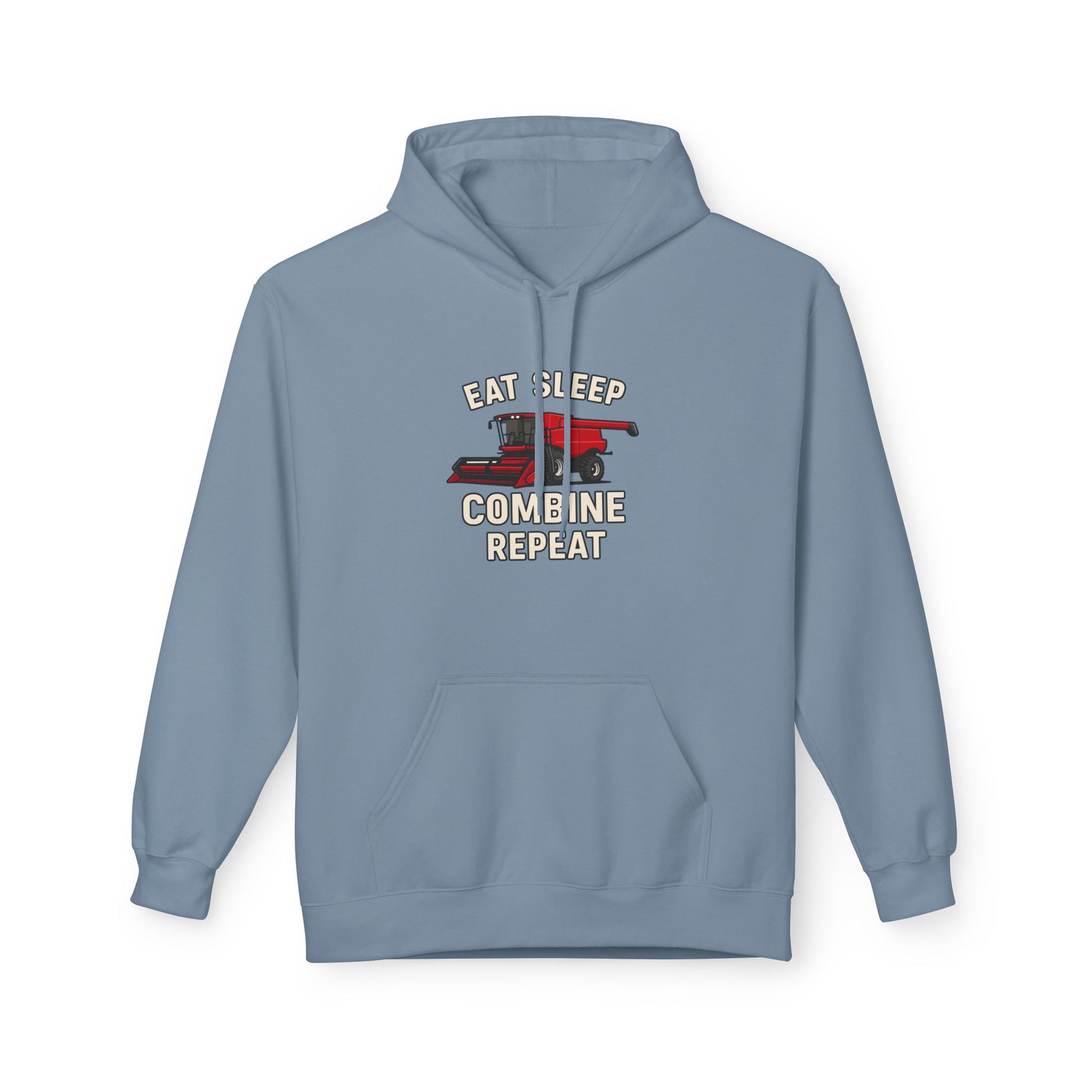 Eat, Sleep, Combine, Repeat Fleece Hoodie | Cozy Unisex Sweatshirt for Fans | Perfect for Relaxing, Gifting, or Everyday Wear