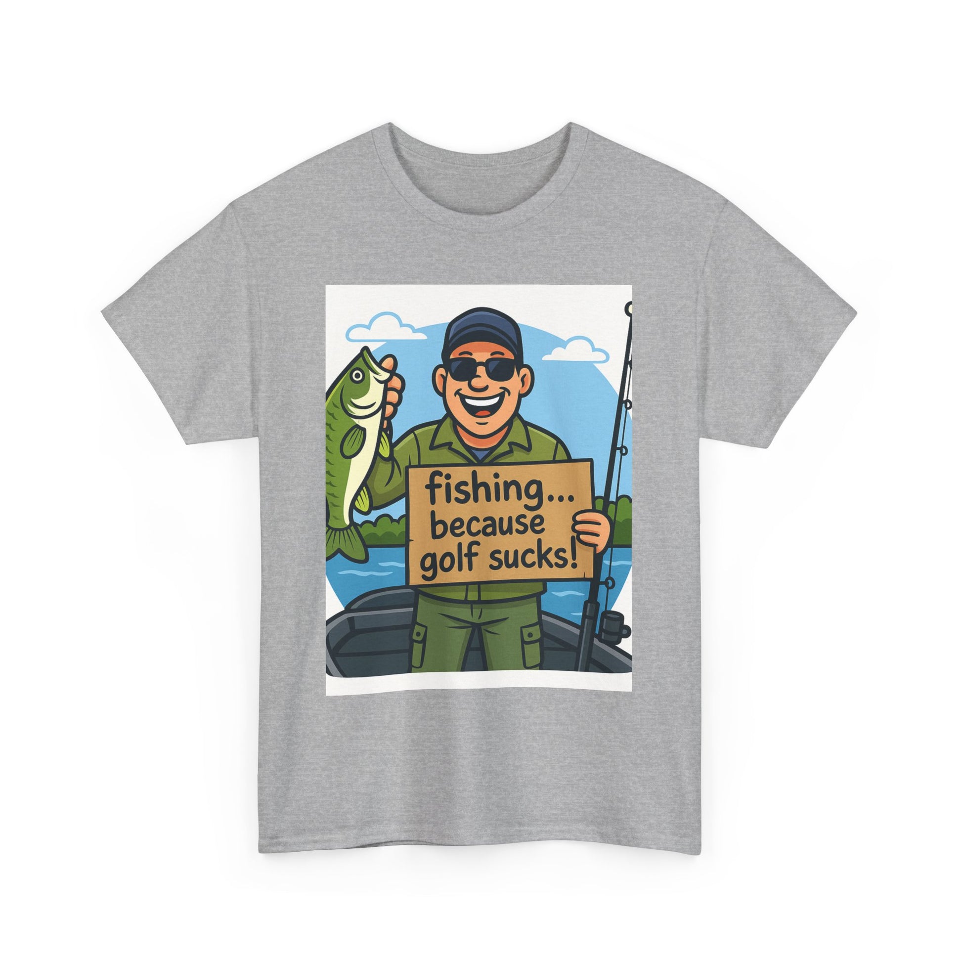 Fishing Humor Tee - Unisex Heavy Cotton T-Shirt, Funny Fishing Shirt, Gift for Fisherman, Outdoor Apparel, Father's Day Gift