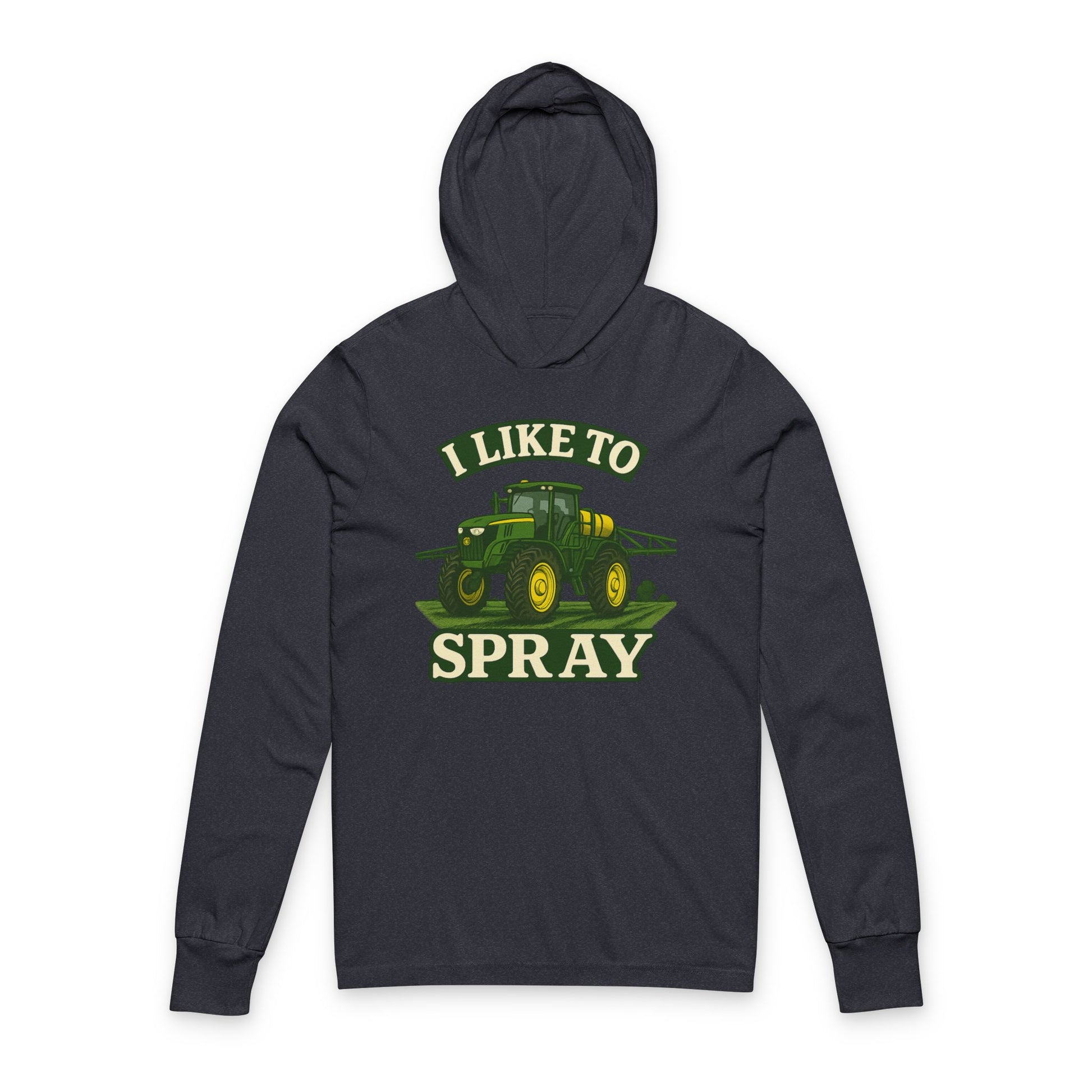 John Deere Spraying Hoodie, Unisex Hooded Long Sleeve Tee, Farm Life Apparel, Agriculture Style, Perfect Gift for Farmers