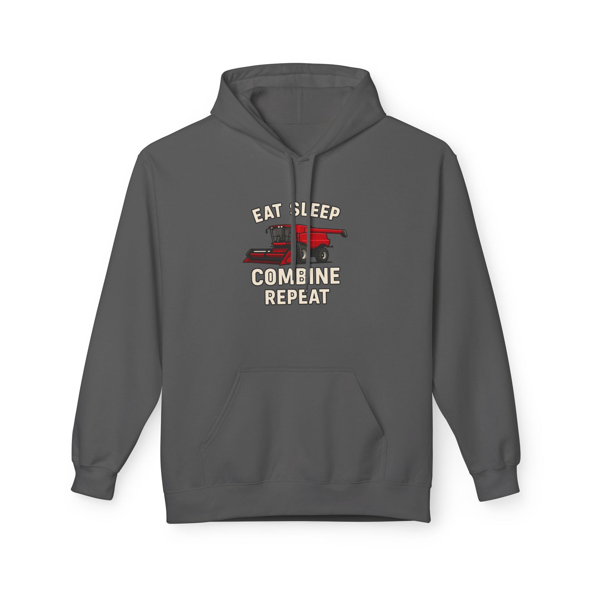 Eat, Sleep, Combine, Repeat Fleece Hoodie | Cozy Unisex Sweatshirt for Fans | Perfect for Relaxing, Gifting, or Everyday Wear