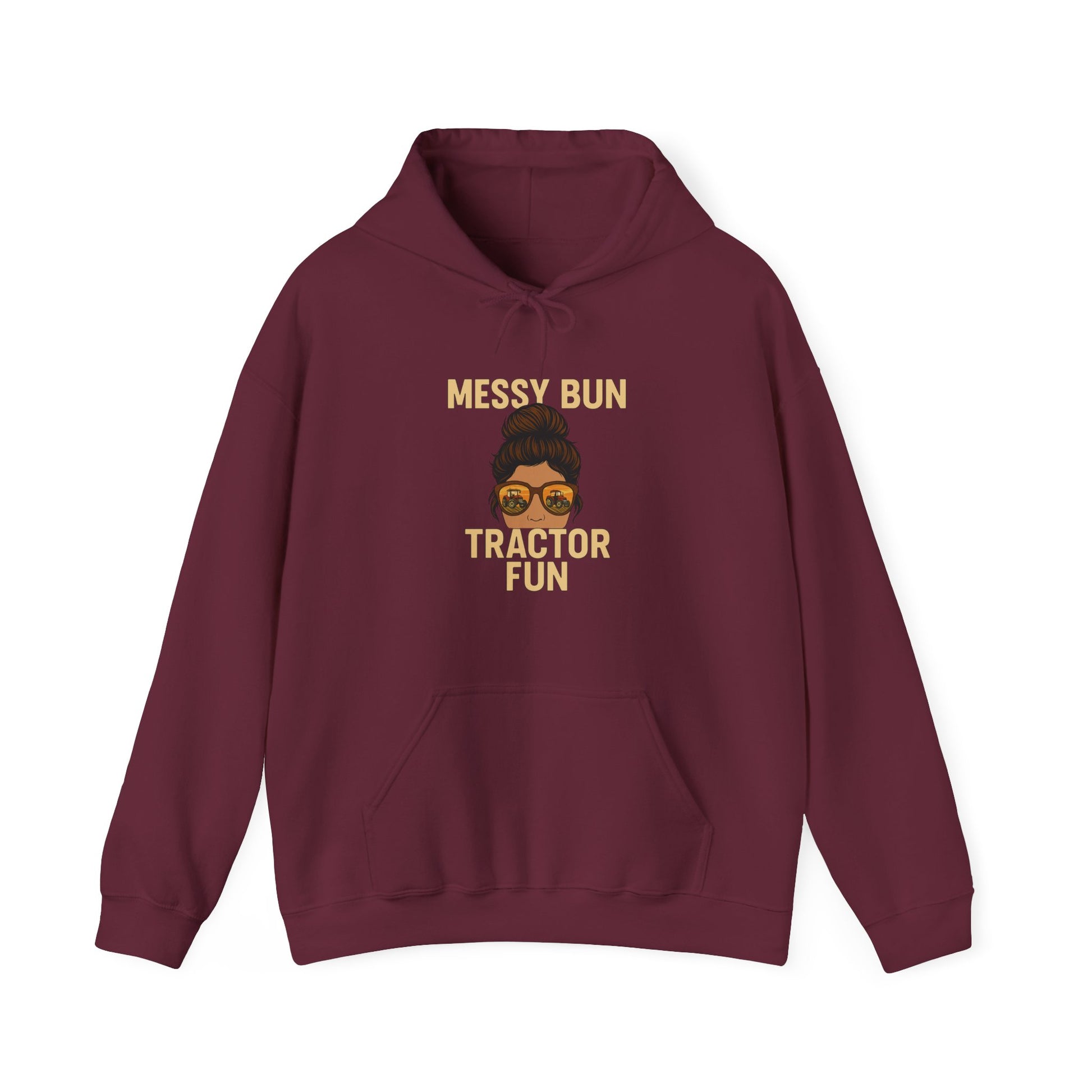 Messy Bun Mom Hoodie - Unisex Heavy Blend™ Hooded Sweatshirt, Gift for Moms, Fun Casual Wear, Comfortable Lounge Hoodie, Everyday Fashion