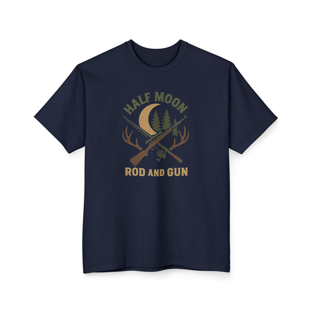 Half Moon Rod and Gun T-Shirt | Outdoor Adventure Tee, Hunting Shirt, Gift for Him, Casual Wear, Nature Lover Apparel