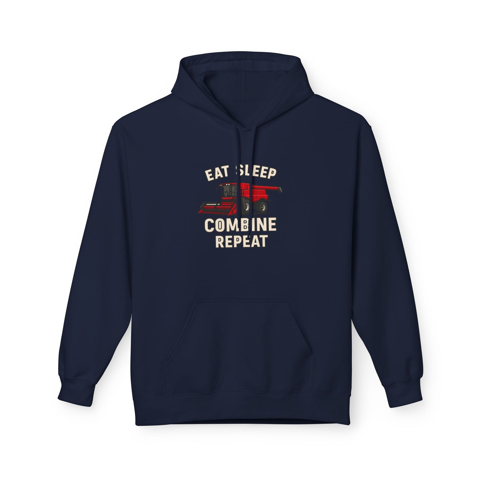 Eat, Sleep, Combine, Repeat Fleece Hoodie | Cozy Unisex Sweatshirt for Fans | Perfect for Relaxing, Gifting, or Everyday Wear