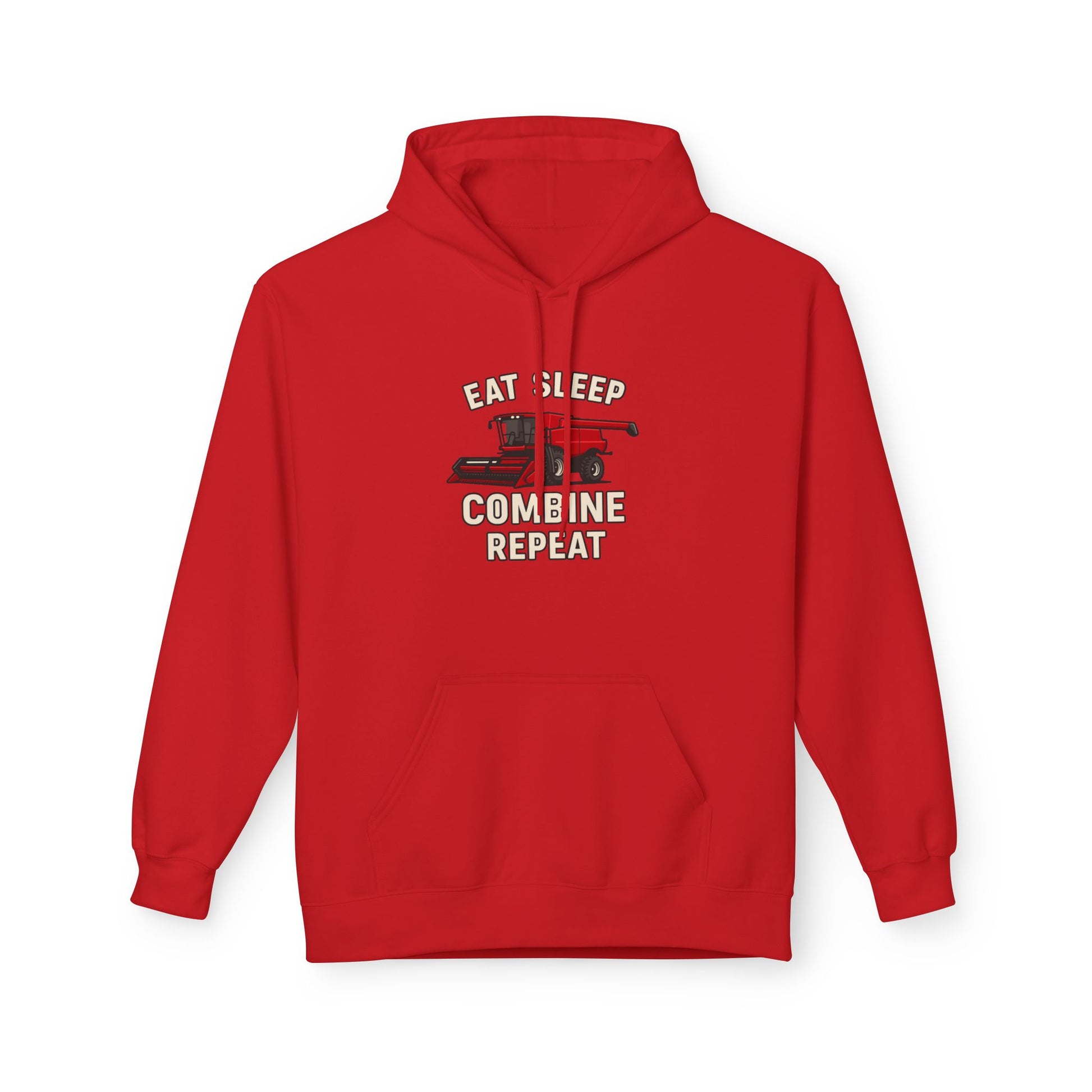 Eat, Sleep, Combine, Repeat Fleece Hoodie | Cozy Unisex Sweatshirt for Fans | Perfect for Relaxing, Gifting, or Everyday Wear