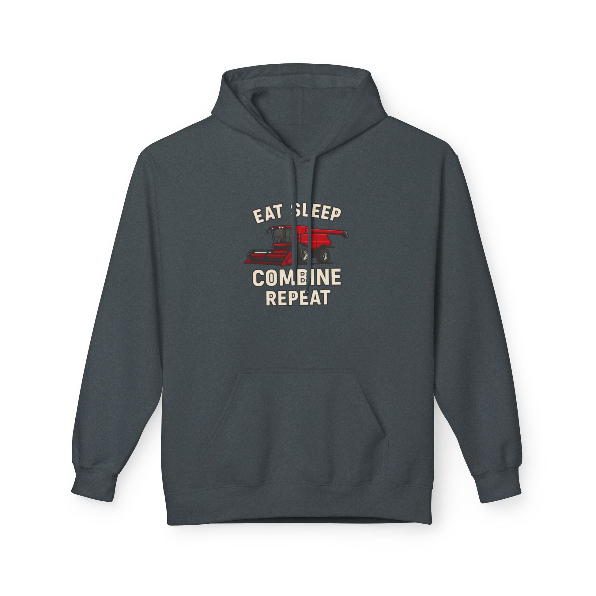 Eat, Sleep, Combine, Repeat Fleece Hoodie | Cozy Unisex Sweatshirt for Fans | Perfect for Relaxing, Gifting, or Everyday Wear