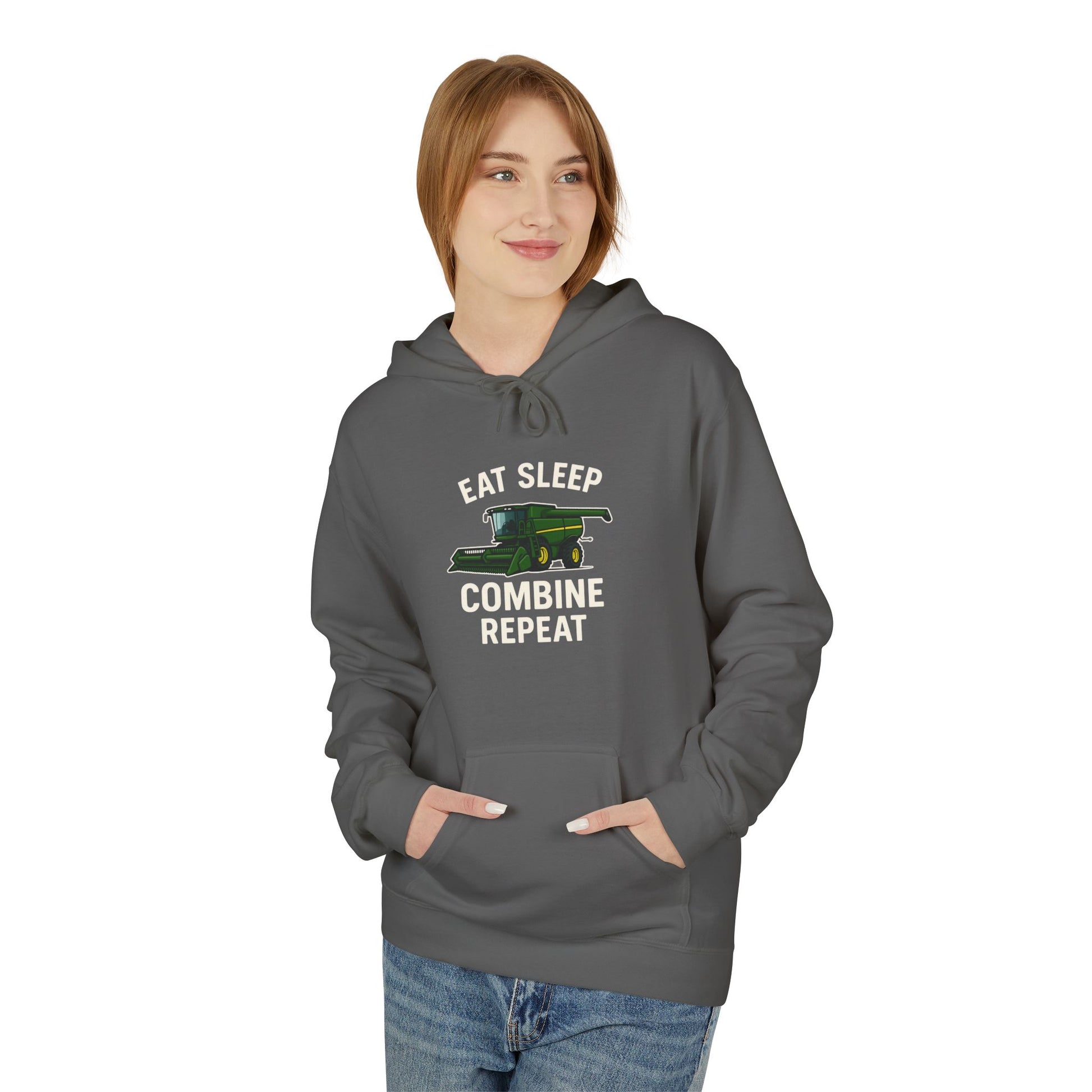 Cozy Farm Life Hoodie, Eat Sleep Combine Repeat Sweatshirt, Agricultural Apparel for Farmers, Perfect Gift for Harvest Season, Casual [...]