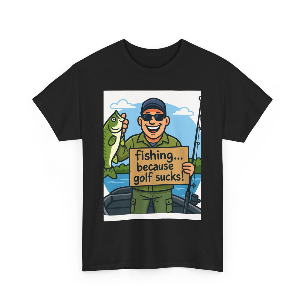 Fishing Humor Tee - Unisex Heavy Cotton T-Shirt, Funny Fishing Shirt, Gift for Fisherman, Outdoor Apparel, Father's Day Gift