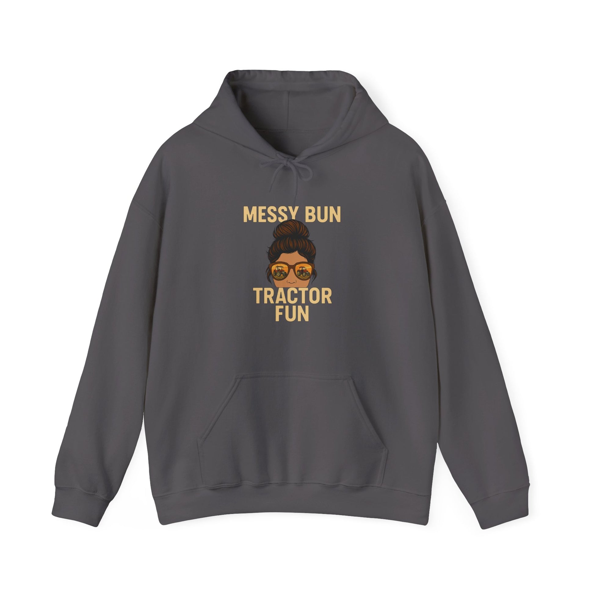Messy Bun Mom Hoodie - Unisex Heavy Blend™ Hooded Sweatshirt, Gift for Moms, Fun Casual Wear, Comfortable Lounge Hoodie, Everyday Fashion